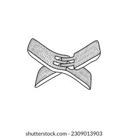 Ilustración de arte de la línea de tabla plegable Logo creativo