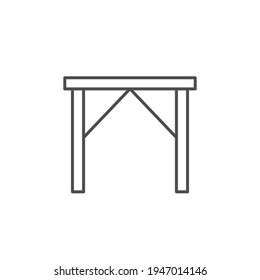 Folding table line outline icon