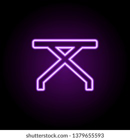 folding table neon icon. Elements of Furniture set. Simple icon for websites, web design, mobile app, info graphics