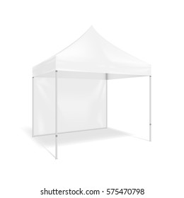 Folding tent. Illustration isolated on white background. Graphic concept for your design.