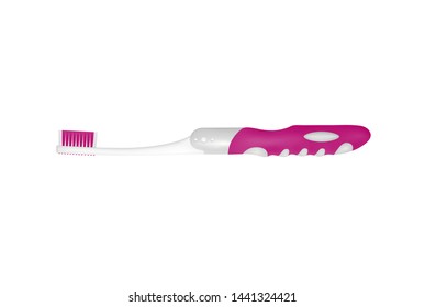 Folding toothbrush in vector on white background.