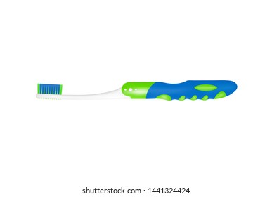 Folding toothbrush in vector on white background.