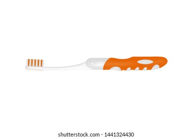 Folding toothbrush in vector on white background.
