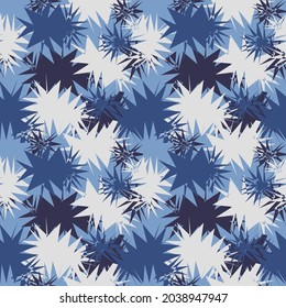 Foliage Abstract Pattern Expressionism Digital Illustration. Vector Design Seamless Modern Texture.