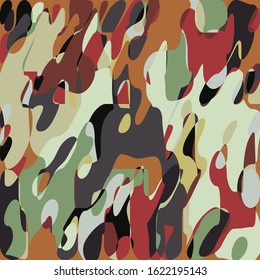 Foliage Army Military Fashionable Fabric Background Hunting Camouflage Textile Printing