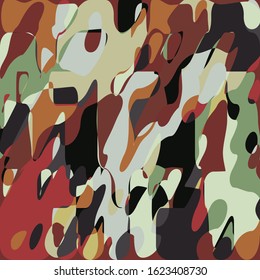 Foliage Army Military Fashionable Fabric Background Hunting Camouflage Textile Printing