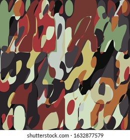 Foliage Army Military Fashionable Fabric Background Hunting Camouflage Textile Printing