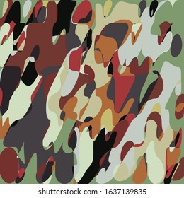 Foliage Army Military Fashionable Fabric Background Hunting Camouflage Textile Printing