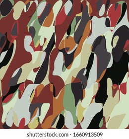 Foliage Army Military Fashionable Fabric Background Hunting Camouflage Textile Printing