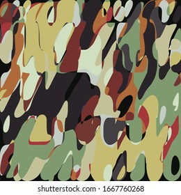 Foliage Army Military Fashionable Fabric Background Hunting Camouflage Textile Printing