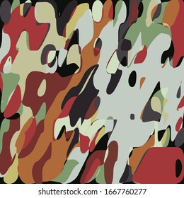 Foliage Army Military Fashionable Fabric Background Hunting Camouflage Textile Printing