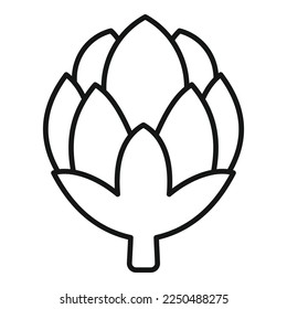 Foliage artichoke icon outline vector. Vegetable food. Cooking art