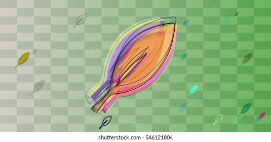 foliage at assorted layout, colorful booklet above banner