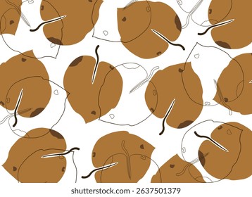 The foliage background is inspired by leaves that fall and then disappear through natural processes.