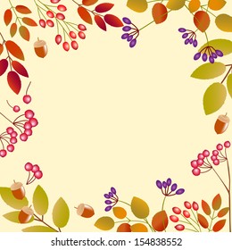 Foliage and berry of autumn