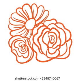 Foliage botanical simple floral plant line for beauty logo illustration art