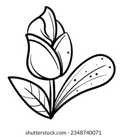 Foliage botanical simple floral plant line for beauty logo illustration art