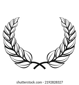 Foliage, circle leaf for logo design template, vector illustration.
