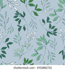 Foliage colorful pattern Seamless pattern Vector seamless pattern with foliage leaves Vector abstract seamless pattern