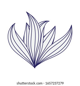 foliage greenery vegetation plants leaves nature icon design vector illustration line style