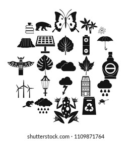 Foliage icons set. Simple set of 25 foliage vector icons for web isolated on white background