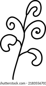 Foliage Illustration, Leaves, Leaf Illustration. Hand-drawn doodles illustration.
Line art