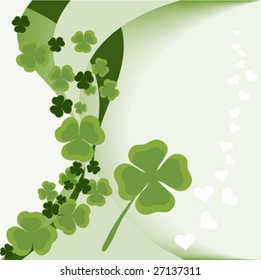 foliage and leaf clovers, background vector