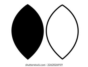 foliage leaf silhouette in black 