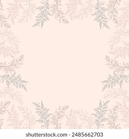 Foliage leaves frame border background