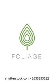 Foliage logo on a white background