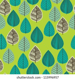 Foliage Pattern Design Vector Illustration Stock Vector (Royalty Free ...