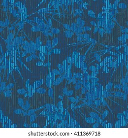 Foliage pattern seamless vector background tile