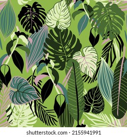 patrón foliage, diseño vectorial para papel, tela y otras superficies