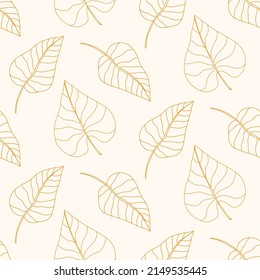 Foliage Seamless Pattern. Ramas florales tropicales vintage de fondo interminable. A Mediados Del Siglo Sale Impresión. Ilustración vectorial para invitaciones de boda, papel tapiz, textil, papel envolvente