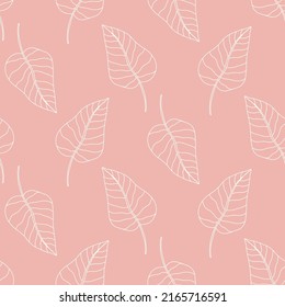 Foliage Seamless Pattern. Floral tropical Vintage deja un fondo interminable. Impresión de hojas de colores de mediados de siglo. Ilustración vectorial para invitaciones de boda, papel tapiz, textil, papel envolvente