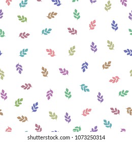 foliage spring colorful seamless pattern