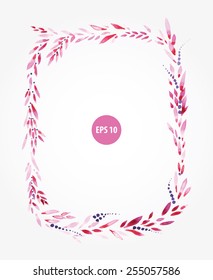 foliage square frame for opencard, wedding invation. Banner for text