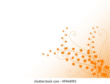 Foliage theme in orange color