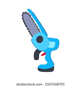 Laubbaum Trimmer Cartoon. Zweige Sicherheit, Ausrüstung Landschaftsbau, Gartenhecke Laub Baum Trimmer Zeichen. einzelne Symbol, Vektorgrafik