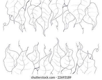 foliage of trees, shrubs, vegetable frame, ornament