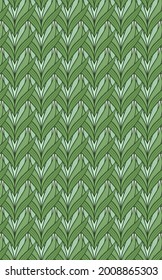 The foliage of tulips in a modern style. Pattern, ornament from the grass. Card template, background with place for text. Cute natural poster for invitations and cards. Vector illustration