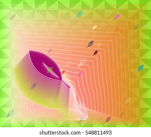 foliage vector background beside visual card, powerful order into fantasy