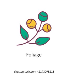 Foliage vector Filled Outline Icon Design illustration. Nature Symbol on White background EPS 10 File