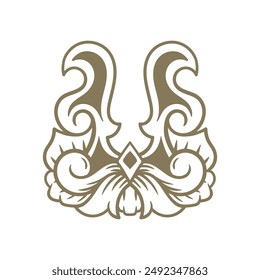 Foliage vector, Ornament. Decorative Vector. Ornaments Art. Baroque Picture. Baroque ornament Image. Filigree vector. Decorative design.