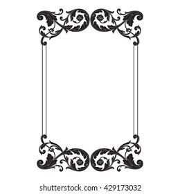 Foliage vector, Ornament. Decorative Vector. Ornaments Art. Baroque Picture. Baroque ornament Image. Filigree vector. Decorative design. Ornament vector design. Baroque art. Heraldry vector 