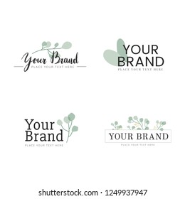 Foliage your brand logo vector set