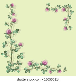 Foliate border with clover.