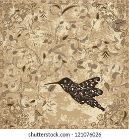 Foliate design to postcards