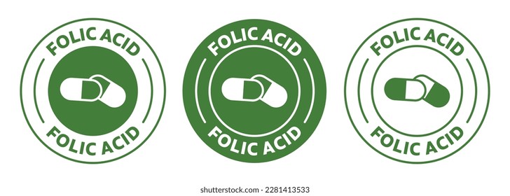 Folic acid icon. vector illustration