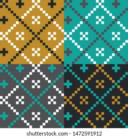 Folk Art 4 small seamless pattern